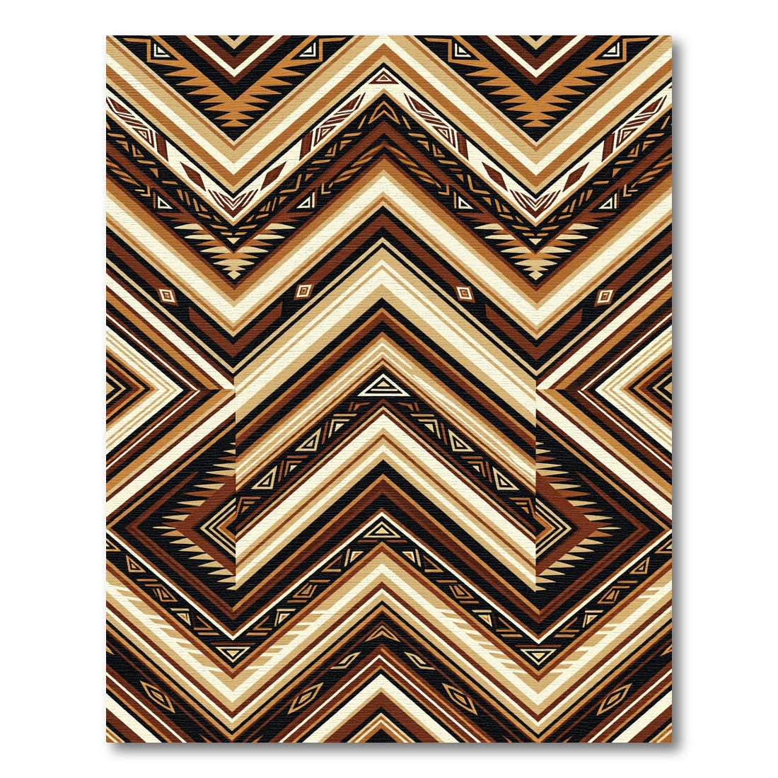 Earthy Toned Chevron Tribal Rug