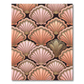 Coral Pink Scallop Shell Arrangement Rug