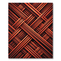 Sleek Copper Interwoven Linear Weave Rug