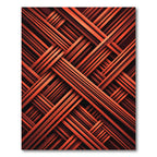Sleek Copper Interwoven Linear Weave Rug