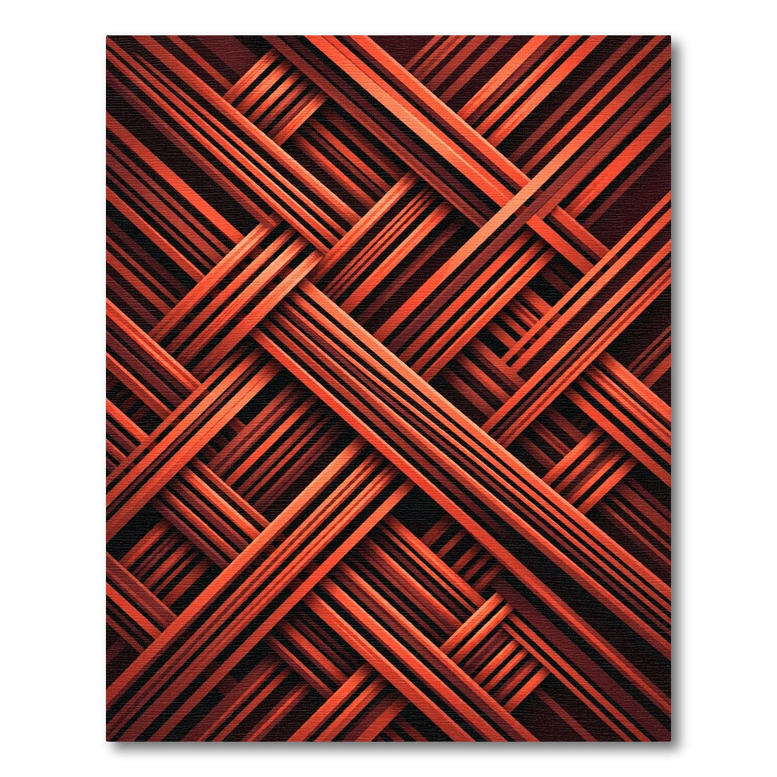 Sleek Copper Interwoven Linear Weave Rug