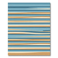 Earthy Blue Horizontal Linear Layered Rug