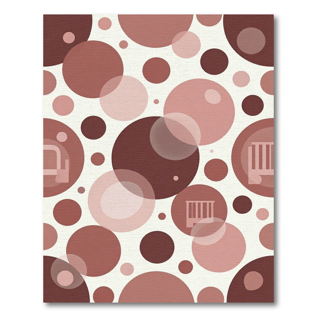 Terracotta Gradient Circles Bubbles Rug