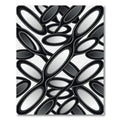 Abstract Black Ovals Interlocking Motion Rug