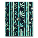 Zen Bamboo Forest with Yin Yang Rug