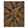 Golden Fern Foliage Rich Black Rug