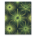 Lime Green Radiating Lines Abstract Rug