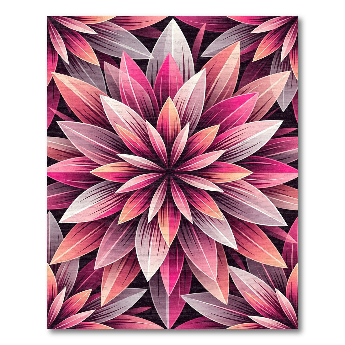 Vibrant Pink Floral Bloom Rug
