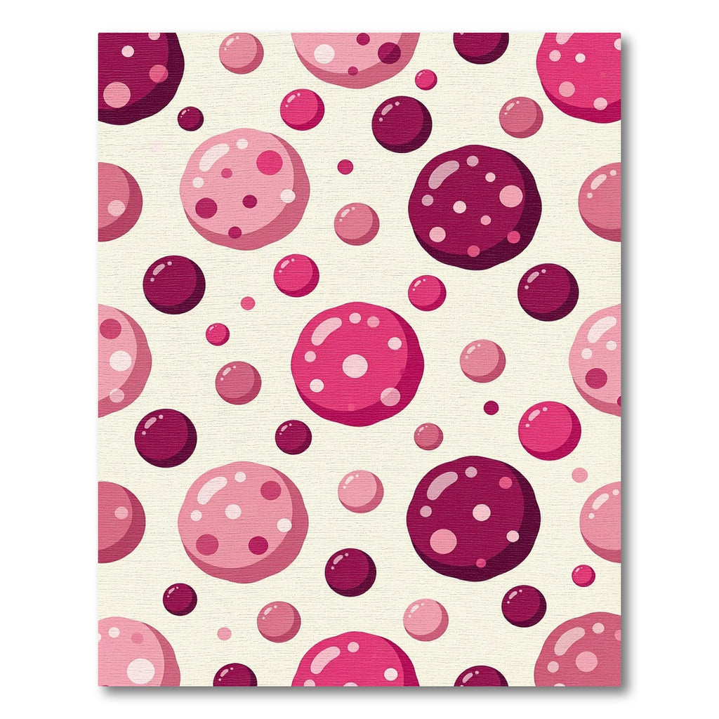 Berry Pink Polka Dot Scatter Rug