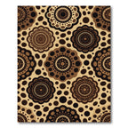 Earthy Brown Mandala Dot Rug