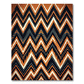 Bold Orange Gray Chevron Stripes Rug