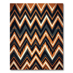 Bold Orange Gray Chevron Stripes Rug