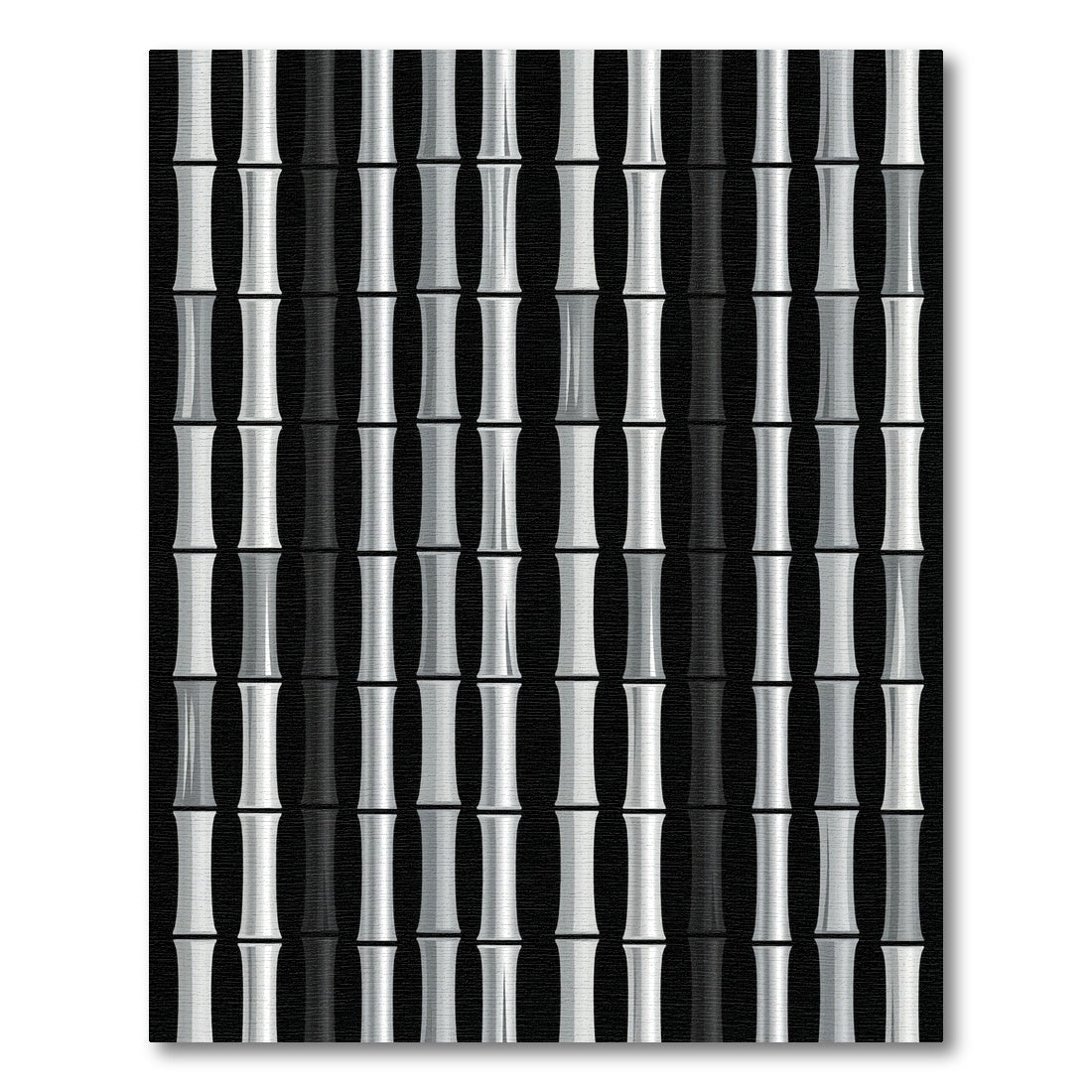 Monochrome Vertical Columns Repeating Rug