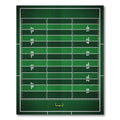 Green Athletic Football Field Grid Rug