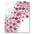 Crimson Pink Cherry Blossoms Scattered Dots Rug