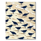 Minimalist Navy Shorebird Sand Beach Rug