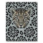 Gray Leopard Spots Animal Print Rug