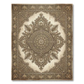 Antique Gold Floral Medallion Borders Rug