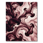 Ethereal Burgundy Abstract Liquid Swirl Rug