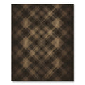 Elegant Bronze Geometric Crosshatch Grid Rug