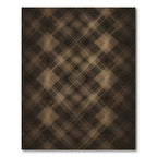 Elegant Bronze Geometric Crosshatch Grid Rug