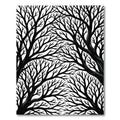 Black White Forest Branches Rug