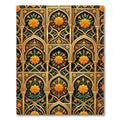 Golden Marigold Floral Arch Tapestry Rug