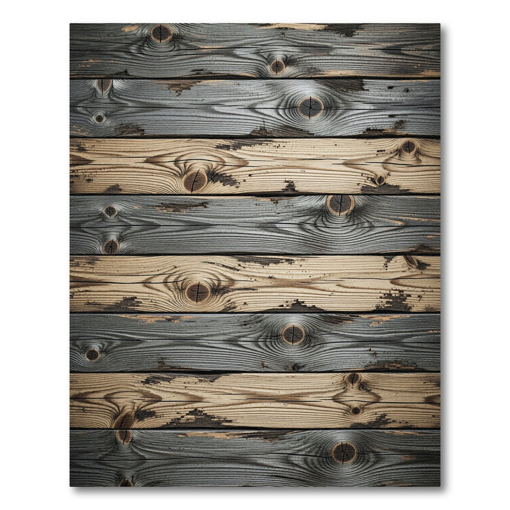 Rustic Gray Wood Grain Texture Rug