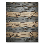 Rustic Gray Wood Grain Texture Rug