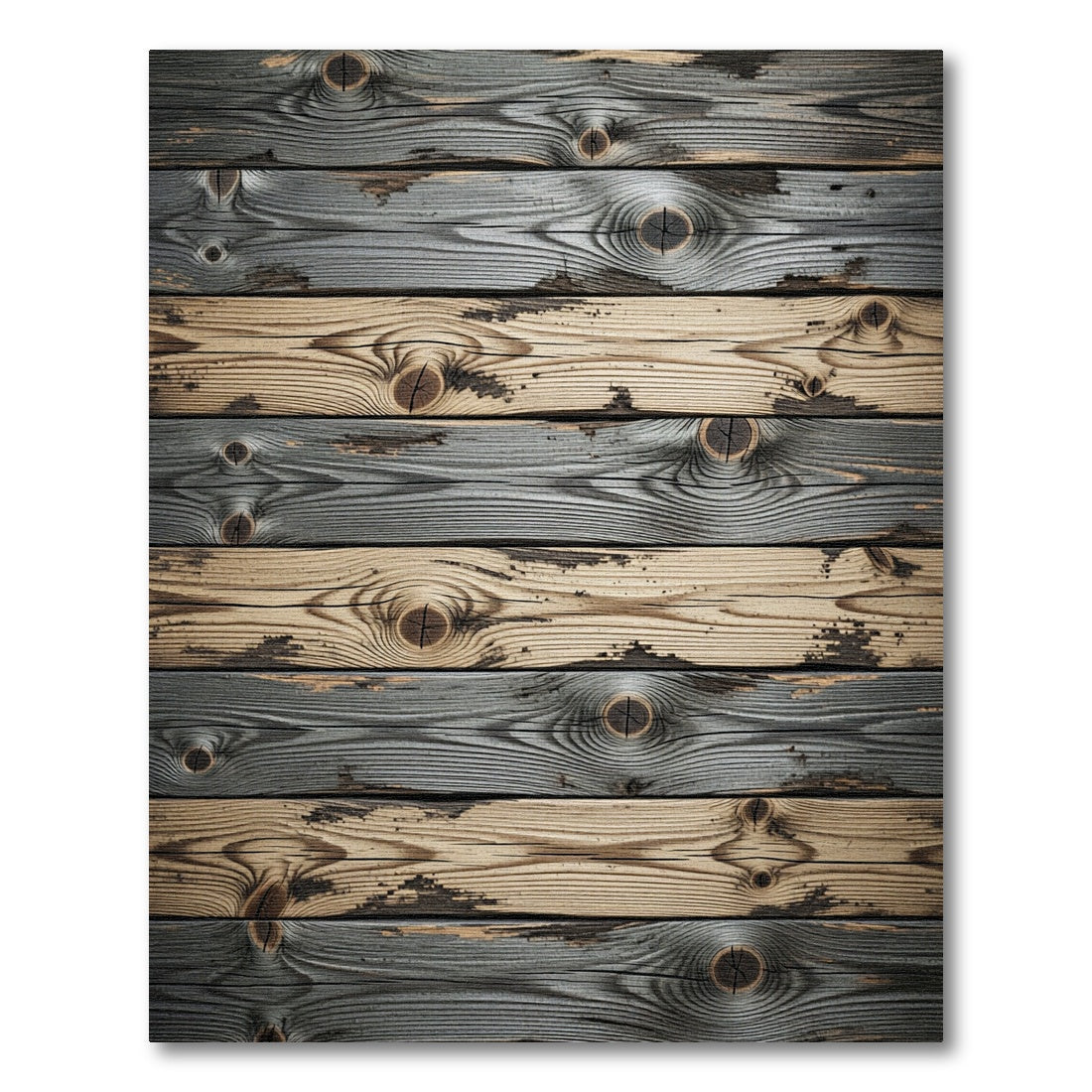 Rustic Gray Wood Grain Texture Rug