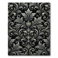 Ornate Silver Acanthus Leaf Scroll Rug