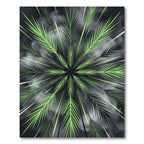 Lush Green Tropical Fern Starburst Rug