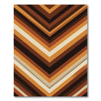 Retro Earthy Chevron Stripes Rug