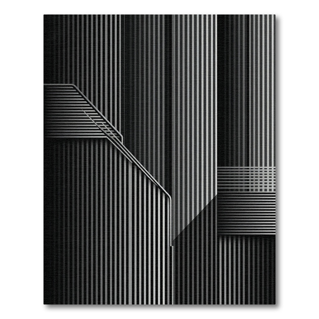 Monochromatic Modern Stripe Architecture Rug