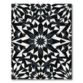 Monochromatic Geometric Starburst Mandala Rug