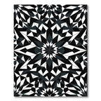 Monochromatic Geometric Starburst Mandala Rug