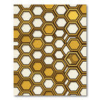 Golden Honeycomb Geometric Modern Decorative Rug