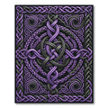 Ornate Purple and Gray Celtic Knotwork Rug