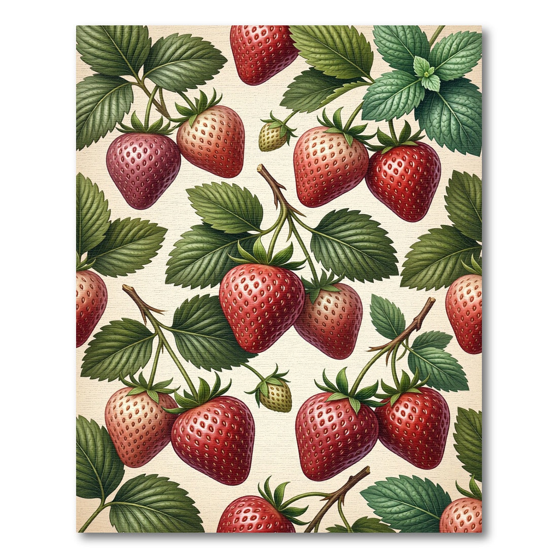 Blush Red Strawberry Botanical Garden Rug