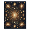 Celestial Gold Starry Night Tapestry Rug