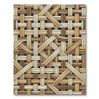Woven Tan Natural Intersecting Texture Rug