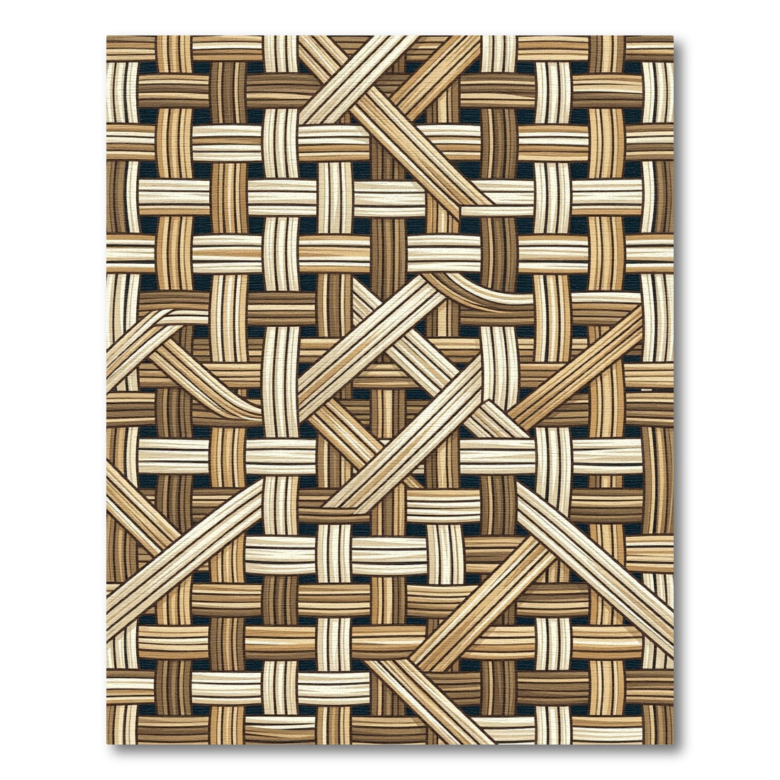 Woven Tan Natural Intersecting Texture Rug