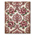 Antique Pink Victorian Peony Damask Rug