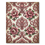 Antique Pink Victorian Peony Damask Rug