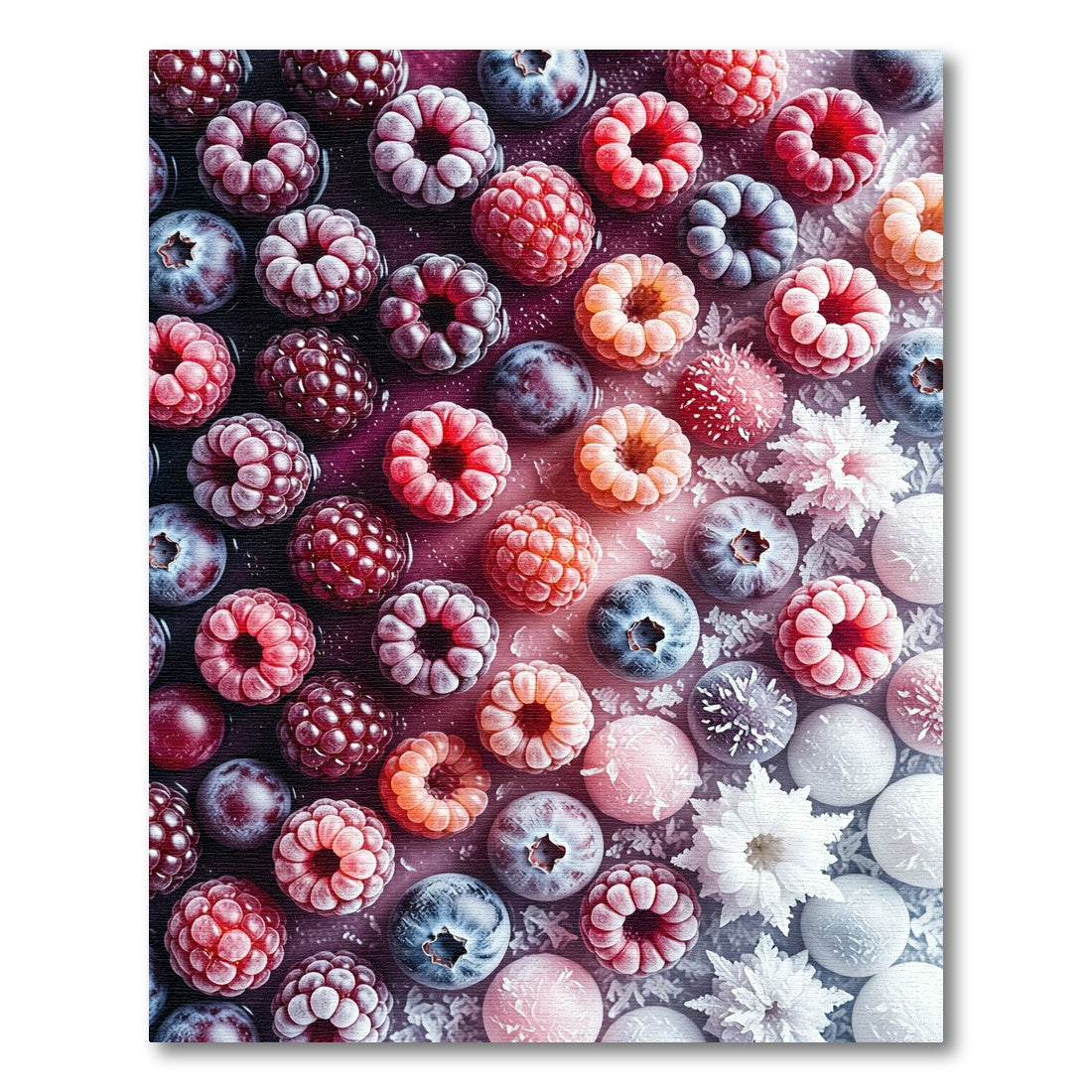 Berry Frost Gradient Floral Artistic Rug