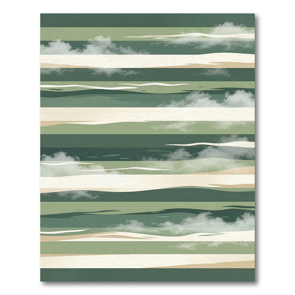 Earthy Hues Landscape Horizon Stripes Rug