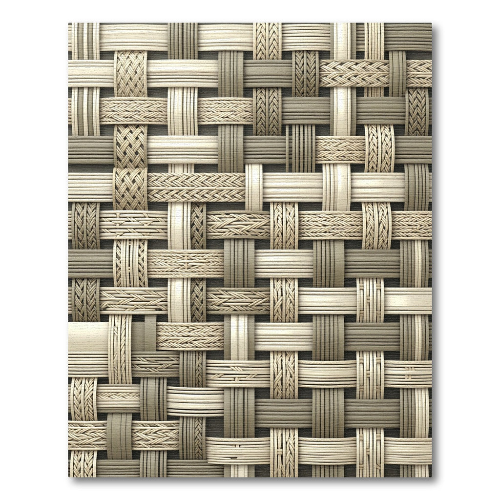 Neutral Interwoven Basket Texture Rug