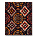 Bold Orange Red Tribal Diamond Rug