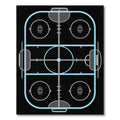 Modern Minimalist Ice Hockey Rink Rug