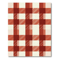 Classic Red and Cream Gingham Check Rug